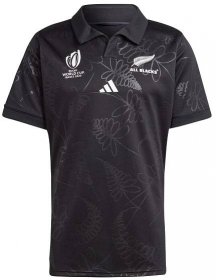 Dres ALL BLACKS Domácí Fotbalové Dresy pro Muže Rugby World Cup 2023 Krátký rukáv