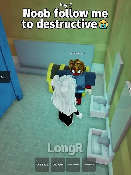 Noob follow me to destructive #roblox #99nightintheforest #longr #usa