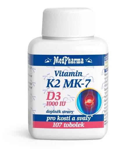 MEDPHARMA Vitamin K2 MK7 + D3 1000 IU 107 tobolek