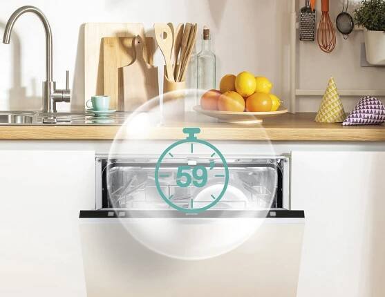 Vestavná myčka Gorenje GV583B10AD, Perfektně čisté nádobí už za pouhou 1 hodinu mytí
