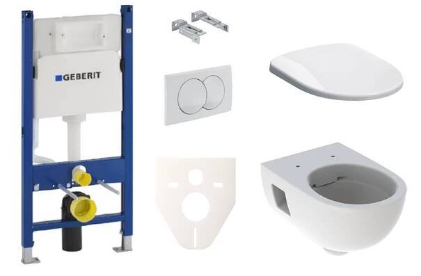 Cenově zvýhodněný závěsný WC set Geberit do lehkých stěn / předstěnová montáž+ WC Geberit Selnova SIKOGES5S0