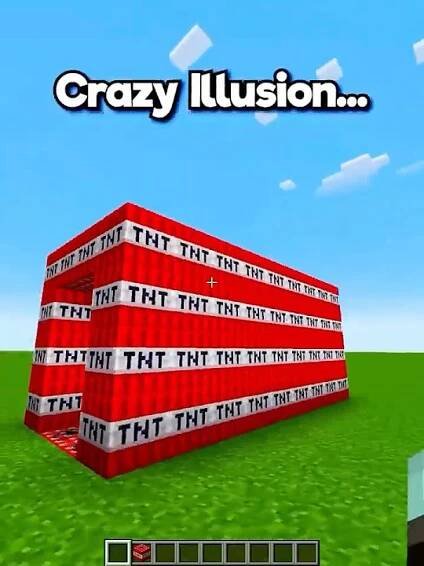 CRAZY MINECRAFT TNT illusion Minecraft TNT illusie #Shorts #minecraft #minecraftshorts #gaming