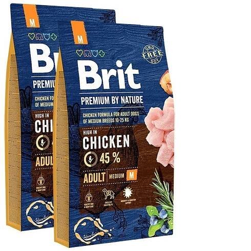 Brit Premium by Nature Adult M 2x 8 kg od 1 058 Kč