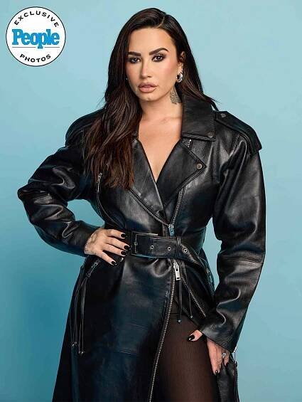 Demi Lovato poses for a portrait at the 2024 Rock & Roll Hall Of Fame Induction Ceremony streaming on Disney+ at Rocket Mortgage Fieldhouse on October 19, 2024 in Cleveland