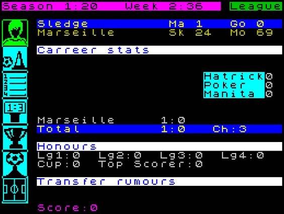Eurostriker, nový fotbalový manažer pro ZX Spectrum