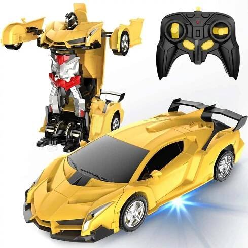 Transformátorové auto na dálkové ovládání | ROBOCAR Žlutý