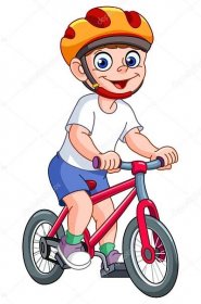 Stáhnout - Roztomilé dítě na kole — Ilustrace