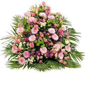 Smuteční kytice růžový jehlan - Květiny FLORIS