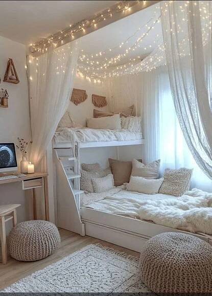 Pin by Carmen Schafer on Bunk beds built in in 2025 | Bedroom ideas for small rooms cozy, Bedroom interior, Room ideas bedroom