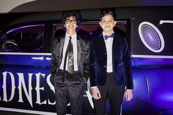 World premiere of Netflix's "Wednesday" on November 16, 2022 at Hollywood Legion Theatre in Los Angeles, California - Moosa Mostafa, Isaac Ordonez - Wednesday - Z akcí