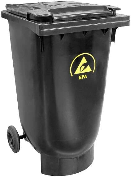 BJZ A-65189 ESD popelnice 120 l PE (d x š x v) 554 x 480 x 959.50 mm černá 1 ks