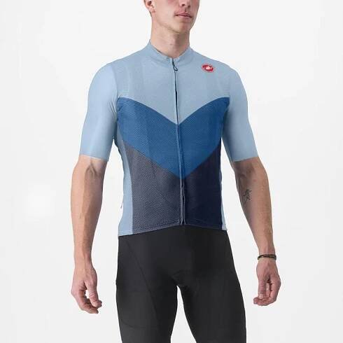 CASTELLI Cyklistický dres s krátkým rukávem - ENDURANCE PRO 2 - světle modrá/modrá