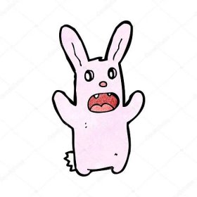 Kreslený růžový králíček Stock Vector od © lineartestpilot 21475913