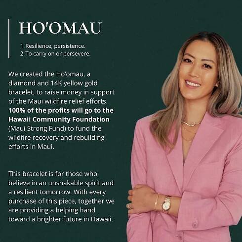 Michelle Wie West Designs Bracelet with Proceeds Going to Maui Wildfires