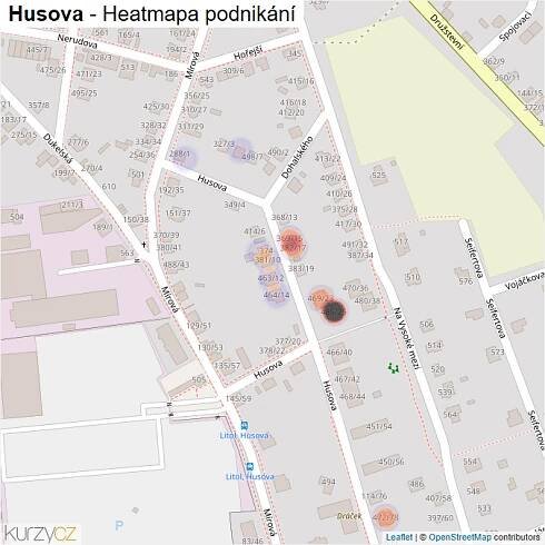 Mapa Husova - Firmy v ulici.