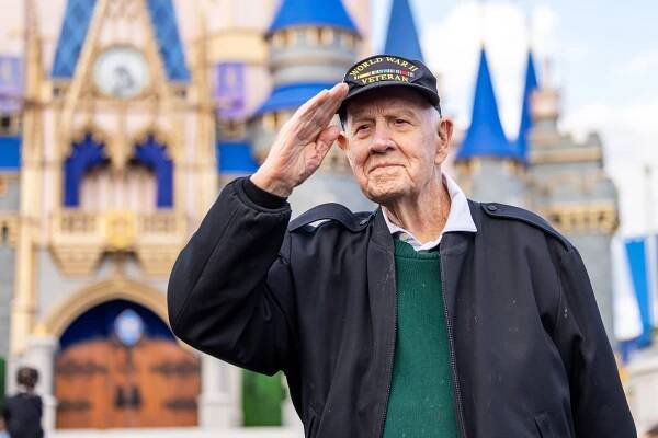 Walt Disney World Salutes World War II Veteran at Special Flag Retreat