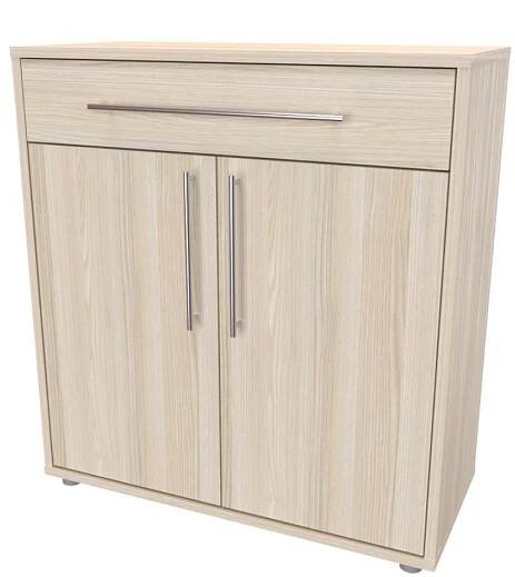 Komoda NÁBYTEK MIKULÍK s.r.o. ELITE S - komoda, 80x86x36/43cm Hloubka: 43cm, Dekor: modřín latté Šířka: 80cm, Dekor: modřín latté