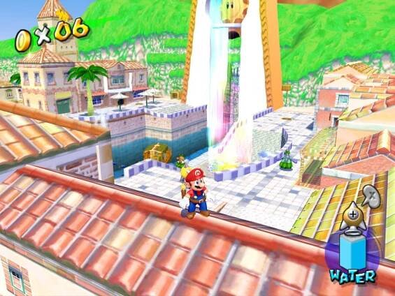  Super Mario Sunshine:  Stejně jako Super Mario 64 i Sunshine nabízí otevřenější svět. Vypadá zase o poznání lépe. Přeci jen běží na konzoli Nintendo GameCube.  IGDB 