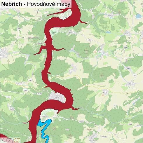 Nebřich - mapy | Kurzy.cz