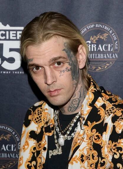 Singer and producer Aaron Carter arrives at the 