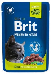 Brit Premium Chunks with Lamb in Gravy for Sterilised Cats - 100 g | MALL.CZ