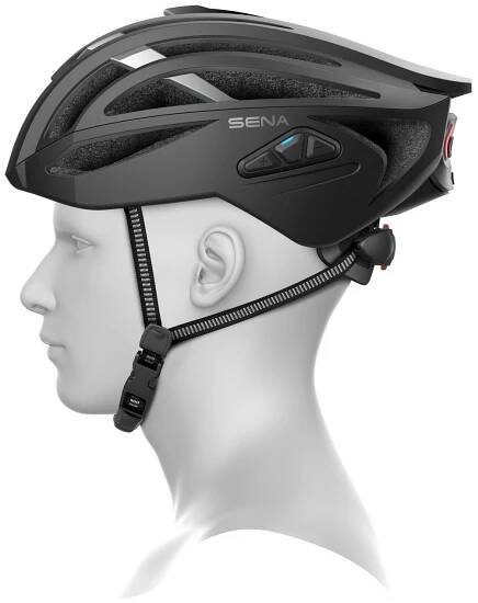 cyklo přilba s headsetem R2 EVO, SENA (matná černá)