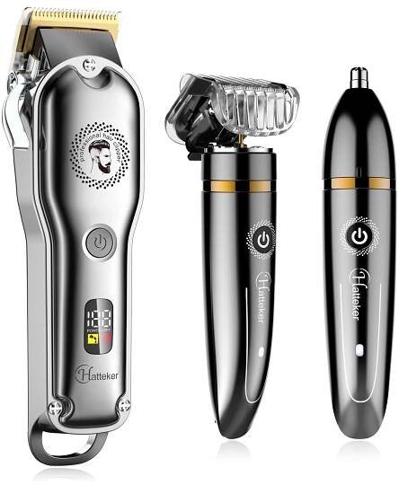 Hatteker Hair Clippers Beard Trimmer for Men Barber Clipper Set Nose Hair Trimmer Set