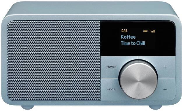 Sangean Genuine Mini DDR-7 A500420 stolní rádio, DAB+, FM, AUX, Bluetooth, tyrkysová