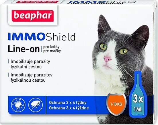 Beaphar Line-on Immo Shield pipeta pro kočky 3x 1 ml od 158 Kč