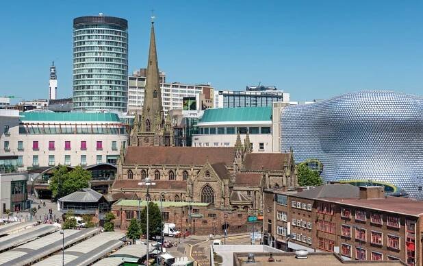 birmingham cityscape, anglie, velká británie - the rotunda - stock snímky, obrázky a fotky