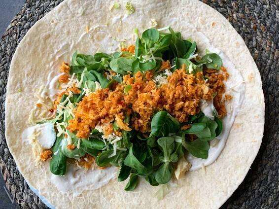 Tortilla wrap náplň