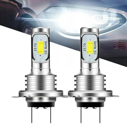 2x LED ŽÁROVKY H7 VELMI SILNÉ 4000LM 6500K 1:1 CANBUS 50000H 40W DC 12-24V