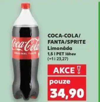 Kaufland COCA-COLA/ FANTA/SPRITE Limonáda 1.5 l. nabídka