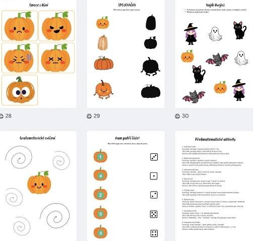 HALLOWEEN - Dýňohrátky: zásobník her, aktivit a pracovních listů | Inspirace (nejen) do školky