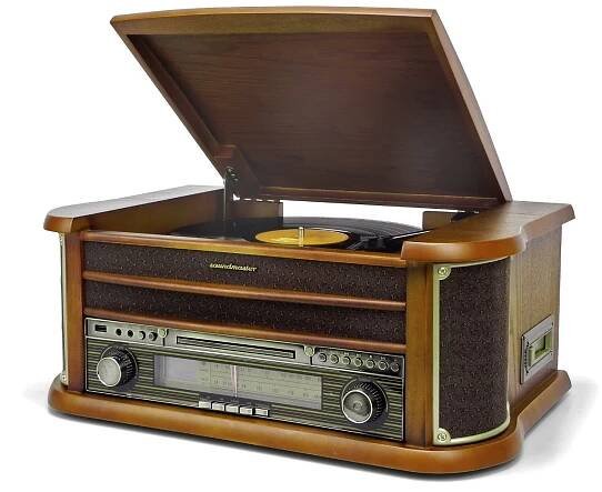 RETRO gramofon Soundmaster Č.560 CD kazeta MP3 USB RÁDIO FM Bluetooth AUX Kód výrobce NR560