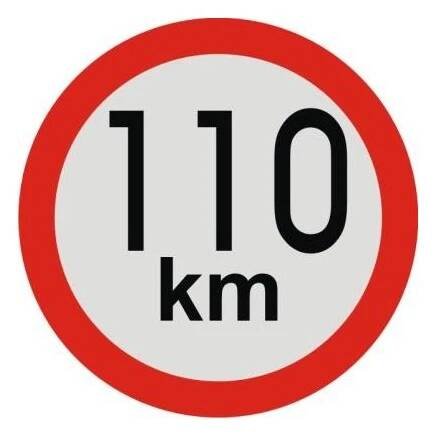 samolepka rychlost 110km
