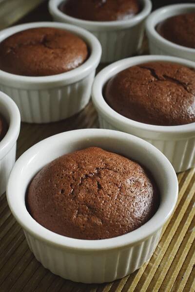 Low-Carb Chocolate Soufflé Recipe -just out of the oven.