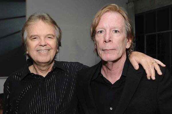 LOS ANGELES, CA - JULY 26: Larry Tamblyn (L) and Legs McNeil at a dinner following the Book Soup appearance of Gillian McCain and Legs McNeil hosted by Michael and Pamela Des Barres on July 26, 2014 in Los Angeles, California.