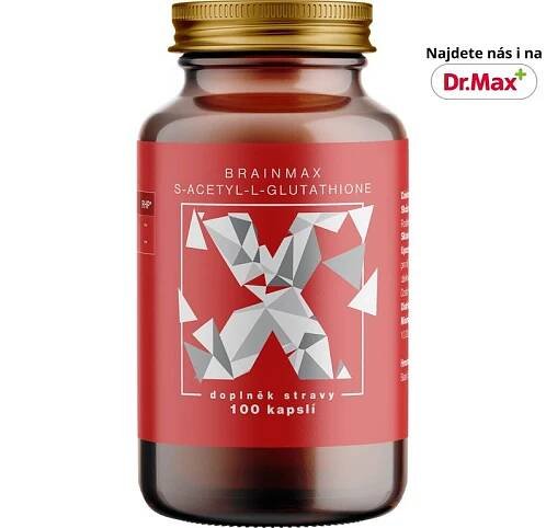BrainMax S-Acetyl-L-Glutathione, SAG, 100 mg - 100 rostlinných kapslí