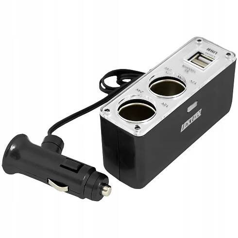 ADAPTÉR DO AUTA LTC 2x ZAPALOVAČ + 2x USB 12/24 V, 60 W, KABEL 60 CM Výrobce ostatní