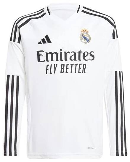 Real Madrid adidas Home Shirt 2024-25 - Long Sleeve - Kids, , rebel_hi-res