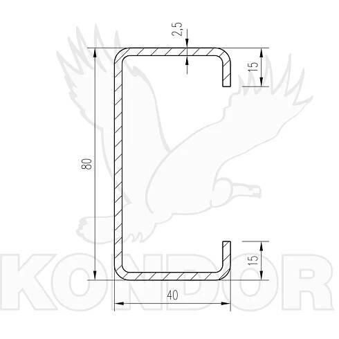Jekl C 80x40x15x2,5 | Kondor s.r.o. 