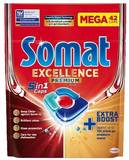 Somat Excellence Premium 5v1 tablety do myčky 42 dávek - VMD drogerie a parfumerie