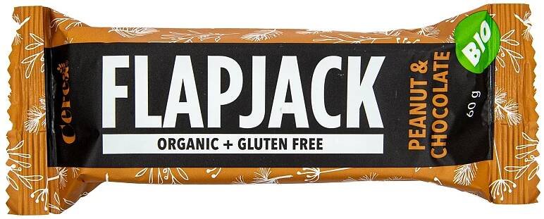 Flapjack bezlepkový arašídy s čokoládou 60 g BIO   CEREA
