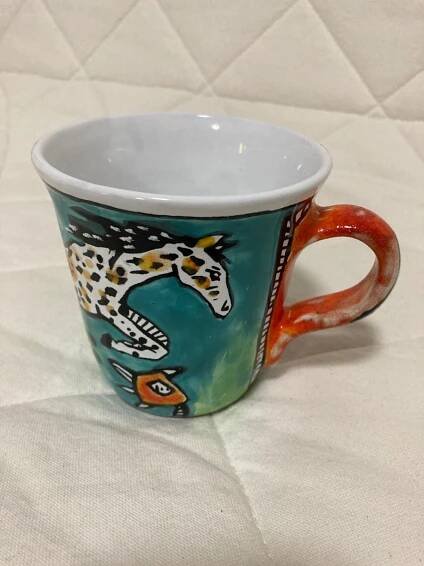 Originál keramika Maříž (Slavonice)-hrnek (hrníček)-HAND MADE- 0,4 l  - Zařízení pro dům a zahradu
