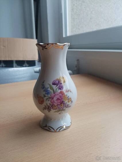 Krásná pozlacená porcelánová váza Pirken-Hammer zal.1803 - Praha 5