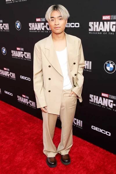 Dallas Liu attends the "Shang-Chi and the Legend of the Ten Rings" World Premiere at El Capitan Theatre on August 16, 2021 in Los Angeles