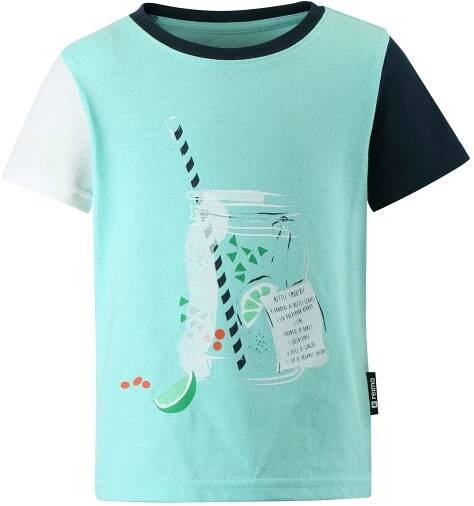Dětské UV triko s krátkým rukávem Reima Suuntima - Light turquoise