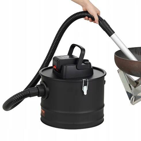 Obrázek produktu pro SucceBuy vysavač popela, 15 l, maximální sací výkon 10 Kpa, reverzní sání, 1,8 m kabel, pro krby, kamna na pelety, kamna na dřevo, hořáky na dřevo, černý