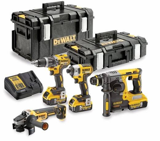 Kombo sada aku nářadí 18V 3x5,0 Ah DeWALT DCK422P3